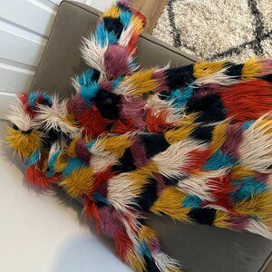 Hooded Women's Faux Fur Coat | Butterfly